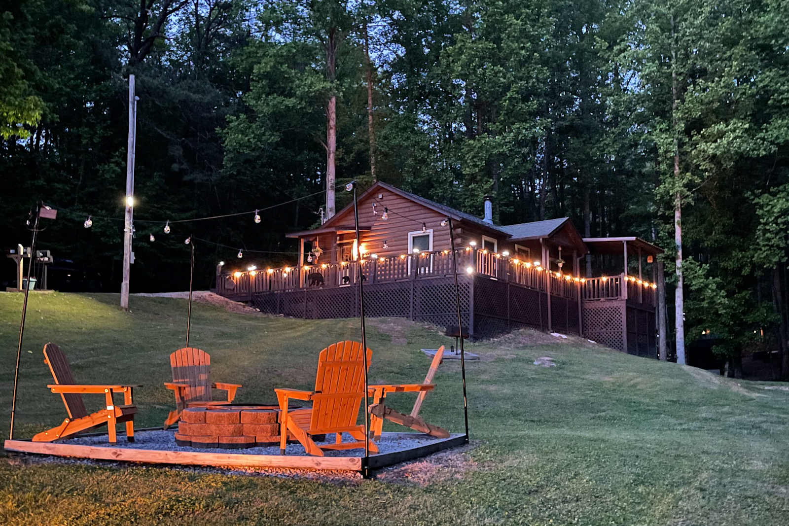 Fire pit at night